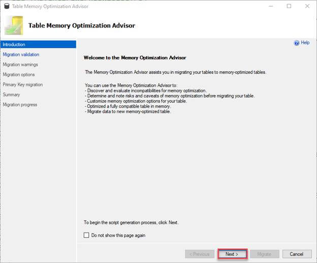 Memory Optimizer Advisor